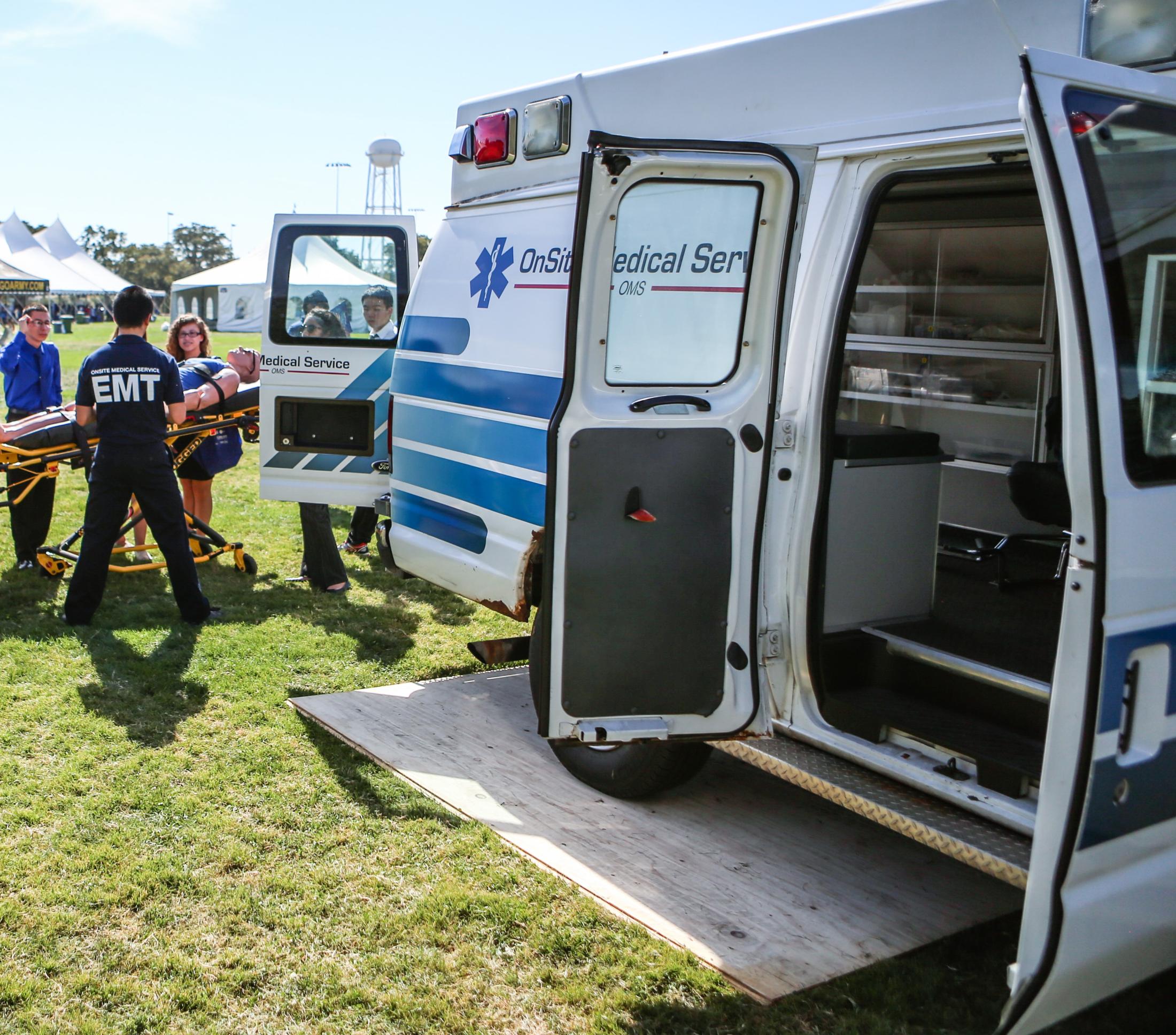 Decorative. Ambulance and EMT